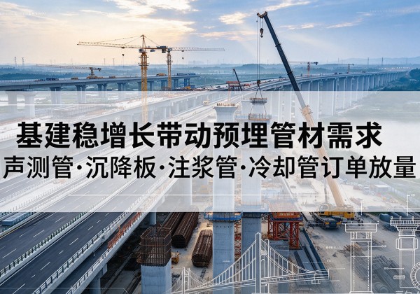 洛龙基建稳增长带动预埋监测管材需求，声测管、沉降板、注浆管订单持续放量